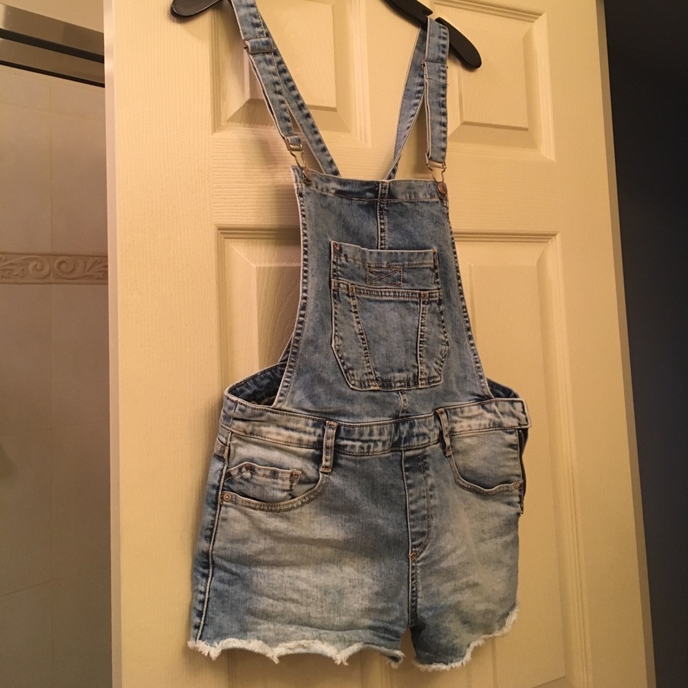 Zara cutoff denim / jean  overalls