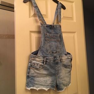 Zara cutoff denim / jean  overalls