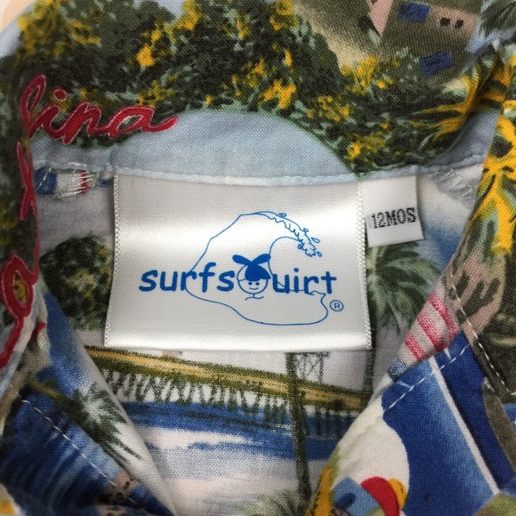🤖Surf Squirt Cali coast hawaiian shirt. Sz:12m - Picture 4 of 5
