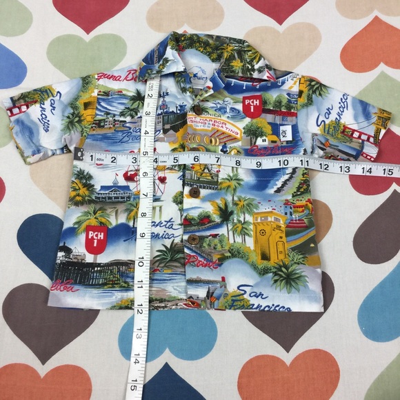 🤖Surf Squirt Cali coast hawaiian shirt. Sz:12m - Picture 5 of 5