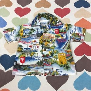 🤖Surf Squirt Cali coast hawaiian shirt. Sz:12m