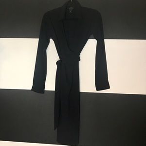 Express black wrap around dress