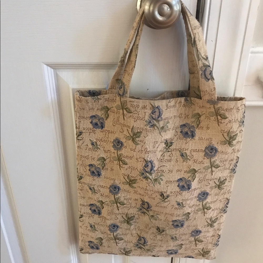 Flower print tote