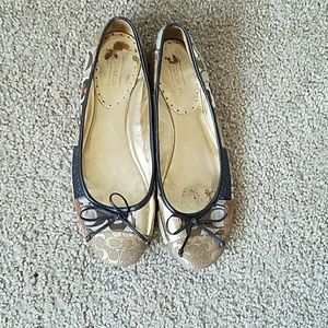 Coach bronze flats