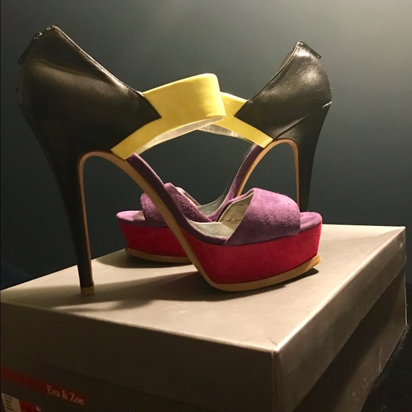 Perfect colorful HIGH summer heels! - Picture 1 of 4