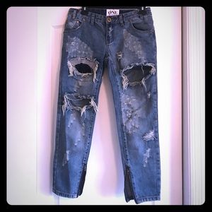 One Teaspoon Trashed Free Birds