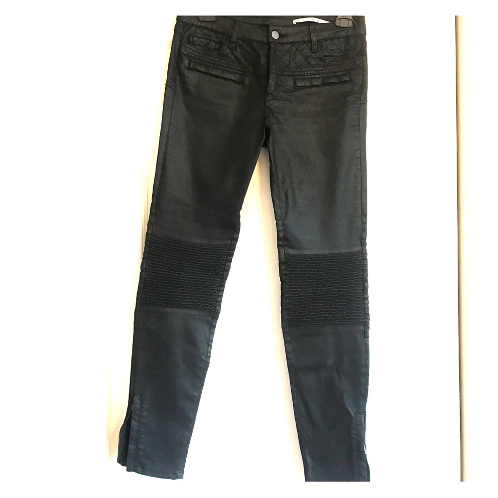 Zara Black Coated Pants