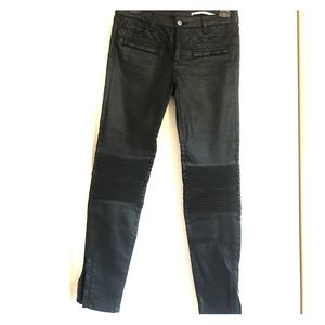Zara Black Coated Pants