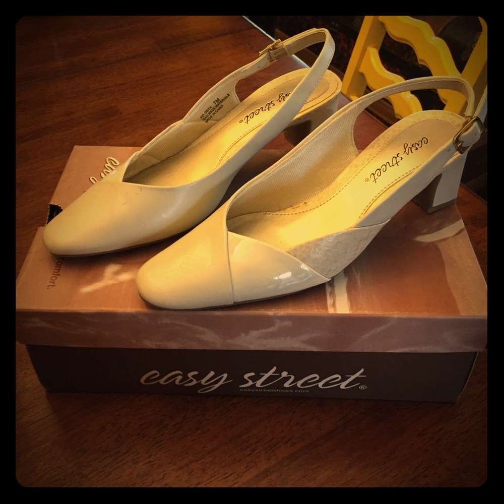 Ivory Slingback Heels