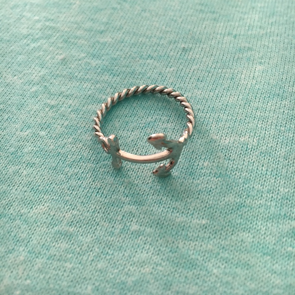 Anchor ring, sterling silver