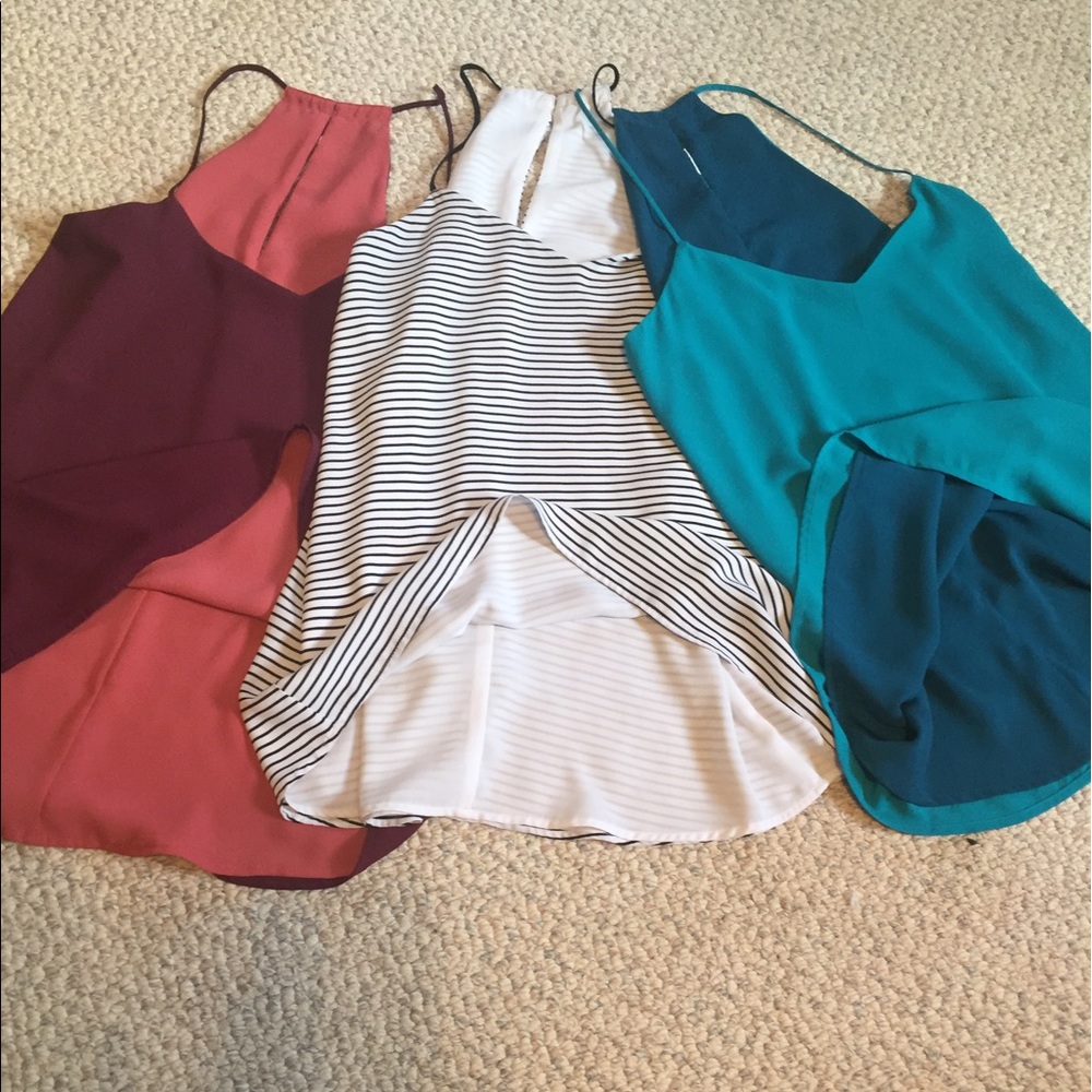3 strappy blouses from The Limited! Small