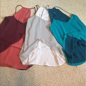 3 strappy blouses from The Limited! Small