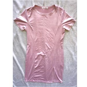 Pink Suede Mini Dress👚