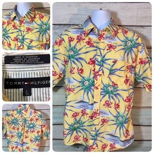 Tommy Hilfiger Hawaiian Polo Button Front Shirt
