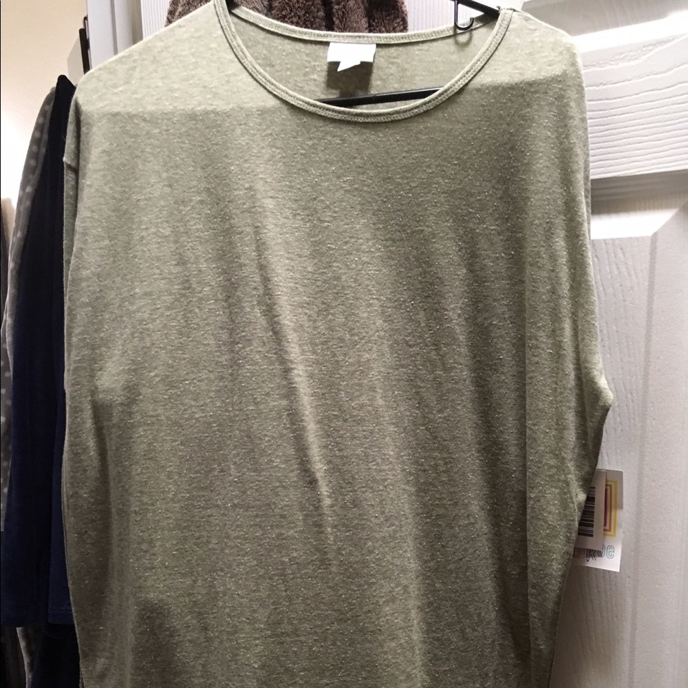 NWT Lularoe xxs Irma heathered lt green