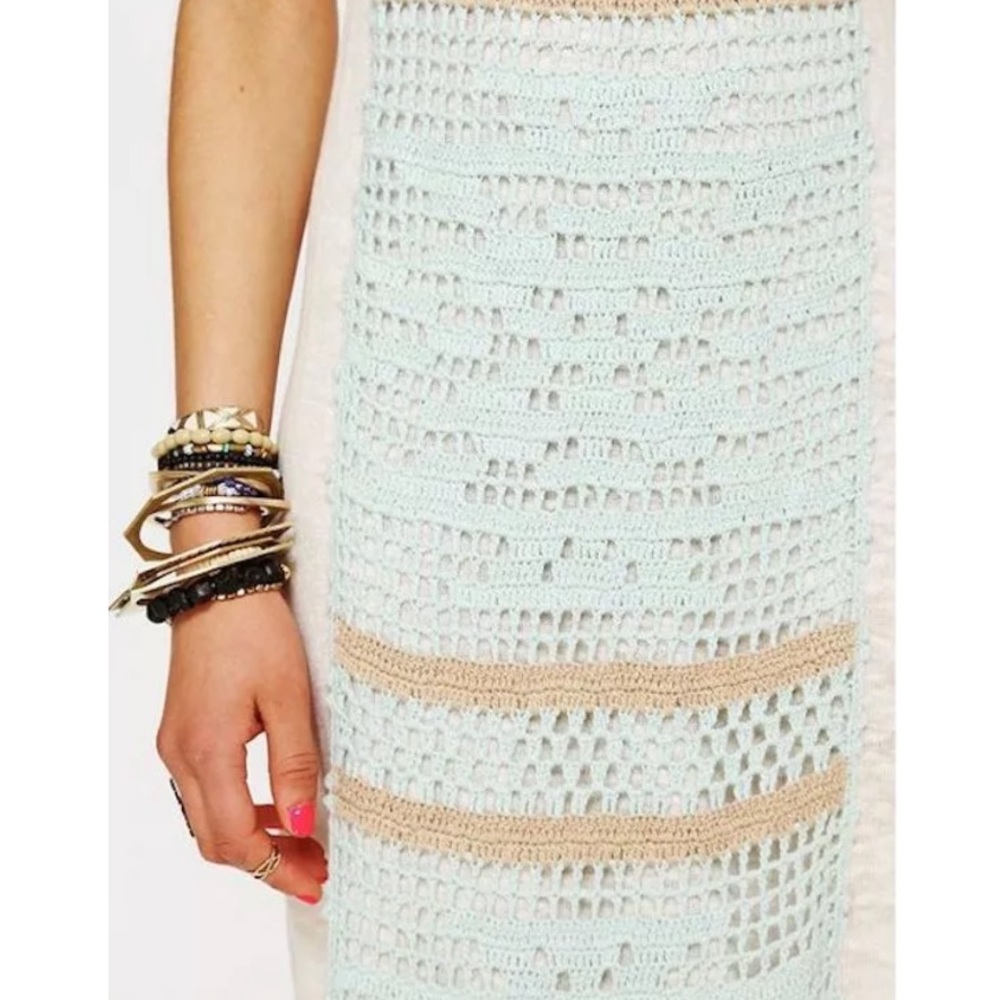 FREE PEOPLE Maxi Dress Intricate Long Draped Gown - Picture 4 of 7