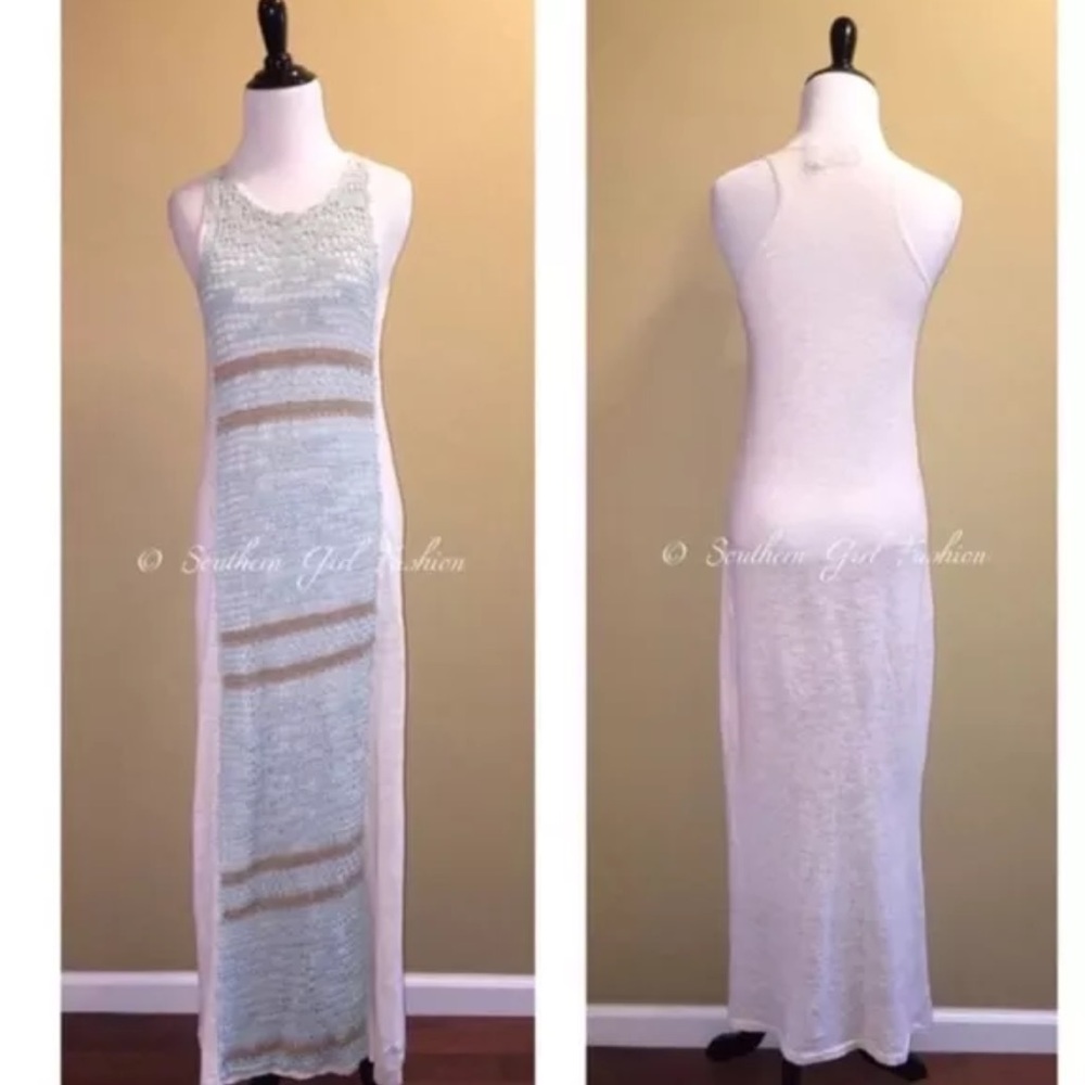 FREE PEOPLE Maxi Dress Intricate Long Draped Gown - Picture 5 of 7