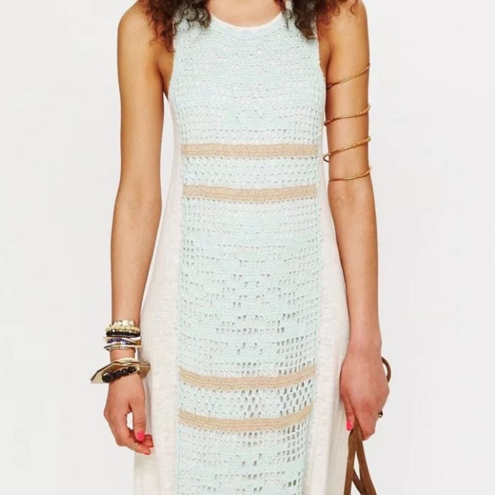 FREE PEOPLE Maxi Dress Intricate Long Draped Gown - Picture 6 of 7