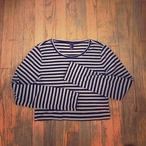 70s Style Striped Long Sleeve Top