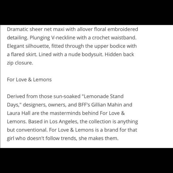 SOLD.  For Love and Lemons Temecula Dress NWT - Picture 6 of 6