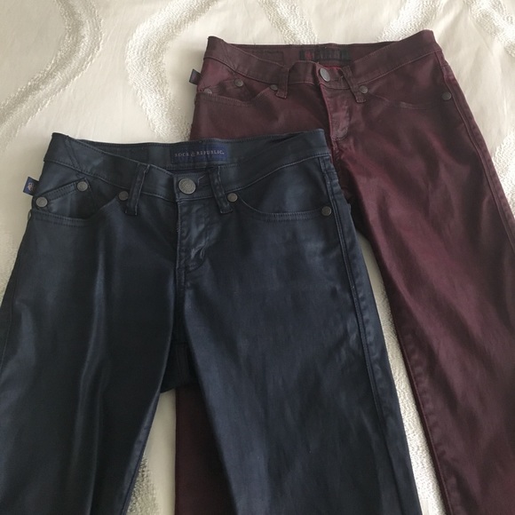 Rock & Republic Denim - TWO Rock & Republic with leather coated jeans