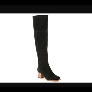 Marc Fisher black suede over the knee boots