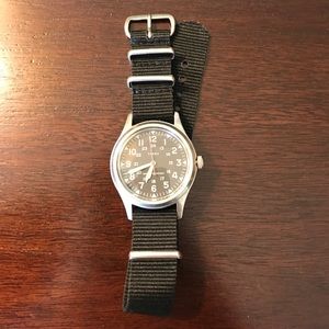 JCrew Timex Black Field Watch
