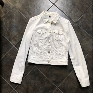American Eagle White Denim Jacket