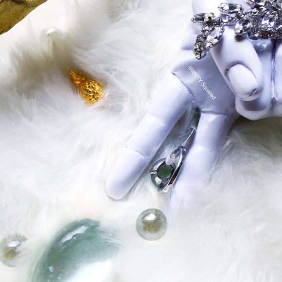 . {JADE} + Silver cocktail ring 6 - Picture 2 of 8