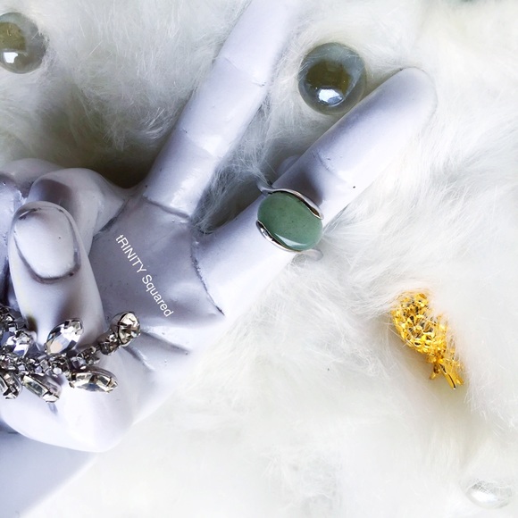 . {JADE} + Silver cocktail ring 6 - Picture 4 of 8