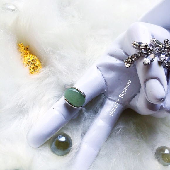 . {JADE} + Silver cocktail ring 6 - Picture 5 of 8