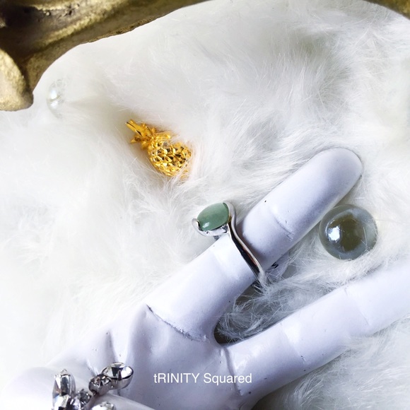 . {JADE} + Silver cocktail ring 6 - Picture 6 of 8