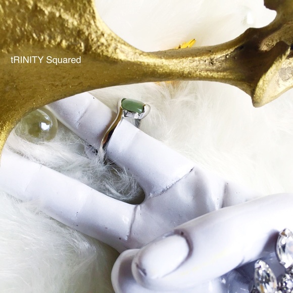 . {JADE} + Silver cocktail ring 6 - Picture 7 of 8