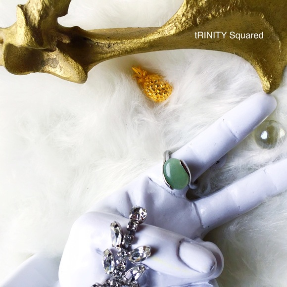 . {JADE} + Silver cocktail ring 6 - Picture 8 of 8