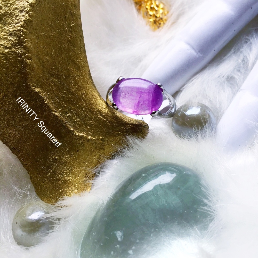 . {LILAC WINE} Silver & gemstone ring 6