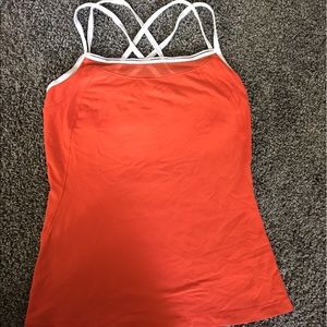 Alo strappy orange tank size 8