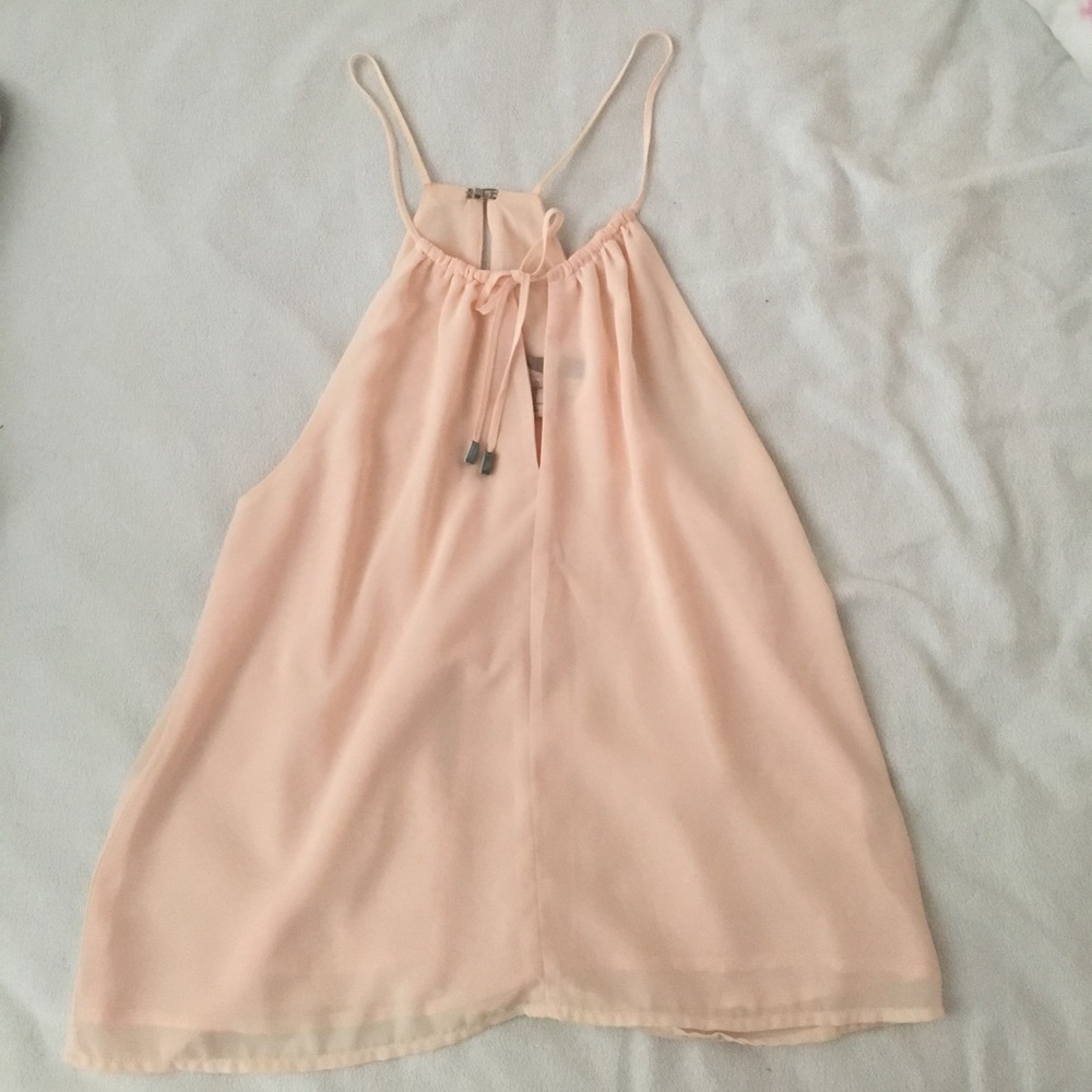 Pink flowy halter