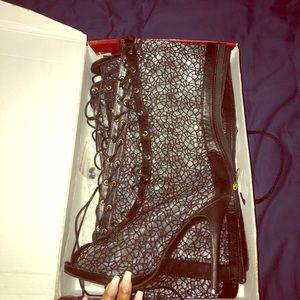 Black Thigh High Boots