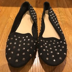 Nine West Studded Black Flats