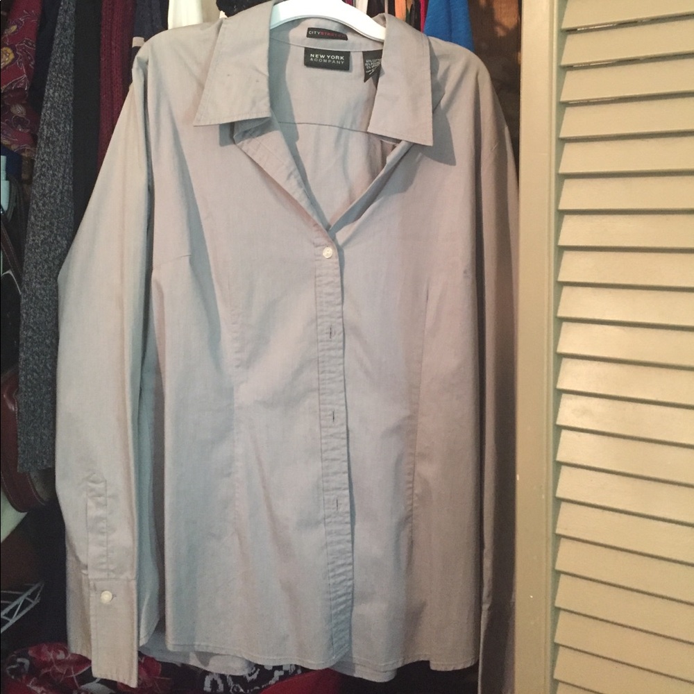 NY&Co grey collared shirt
