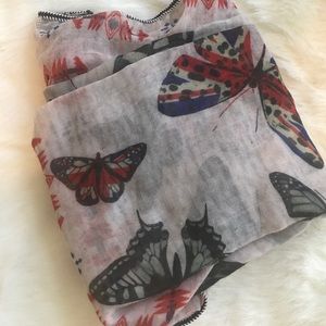 Zara Accessories Butterfly Scarf