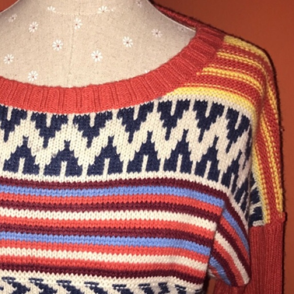 MISS SASA~Muticolor Knit~GRANDDAD" Sweater~ M