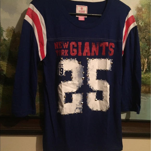 Victoria's Secret pink medium Giants shirt bling - Picture 1 of 2