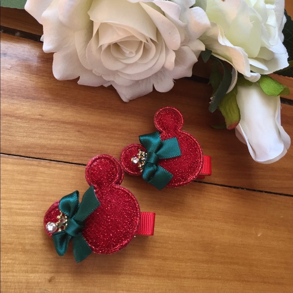 Red Hair Clips Set - Picture 2 of 5