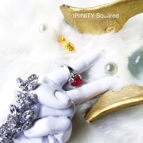 . {MARS} Red gemstone + silver ring 8 - Picture 3 of 8