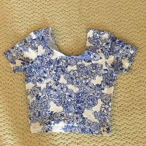 Patterned American Apparel crop top