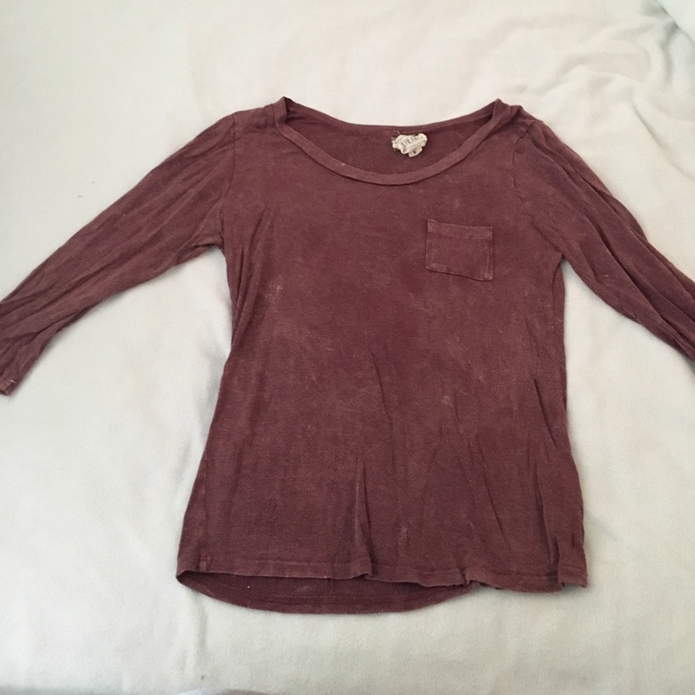 Maroon washed out tee