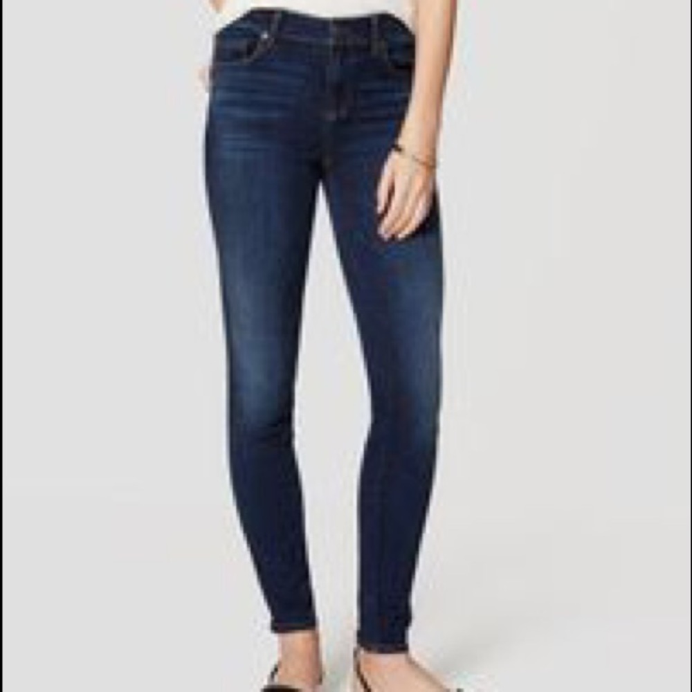 Loft denim legging rich dark indigo blue