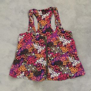 Floral zippered Blouse