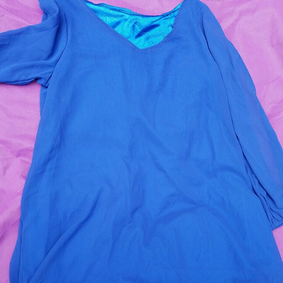 Sheer blue layered short dress BRAND-NEW - Picture 1 of 6